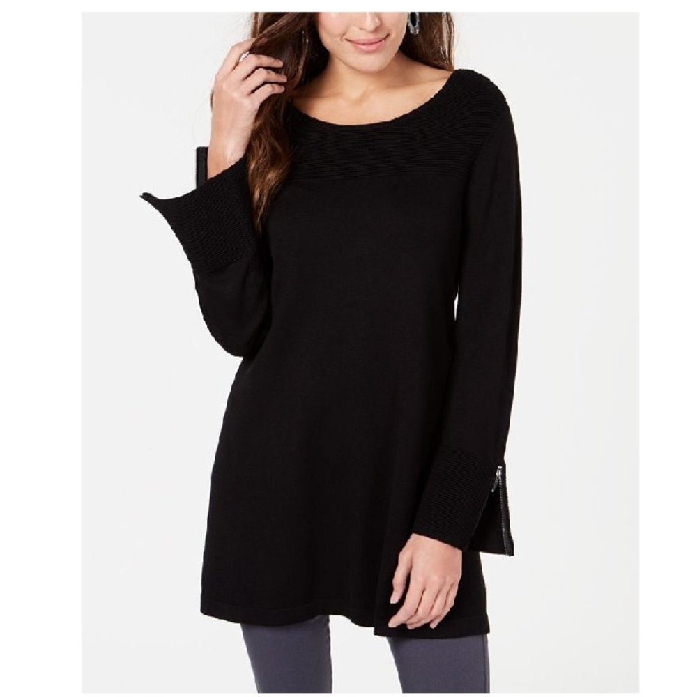 Alfani Ribbed Tunic Sweater